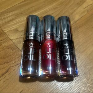 Essence Hydra Kiss Lip Oil Trio - Mocha Glow, Pink Champagne, Midnight Mystery